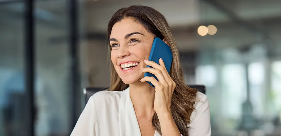 Image of woman talking on the phone