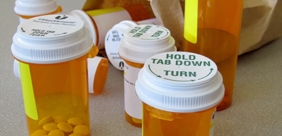 prescription medication bottles