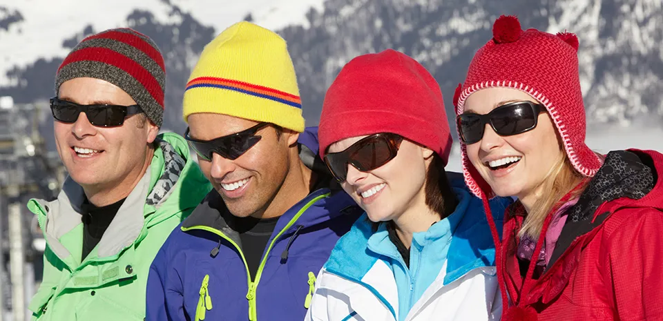 friends enjoying time in the winter
