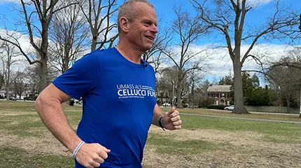 John Kelly, chief operating officer and chief nursing officer at UMass Marlborough Hospital, trains for the Boston Marathon.