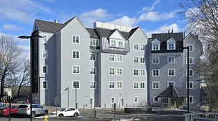 The North Pavilion building on the University Campus of UMass Memorial Medical Center