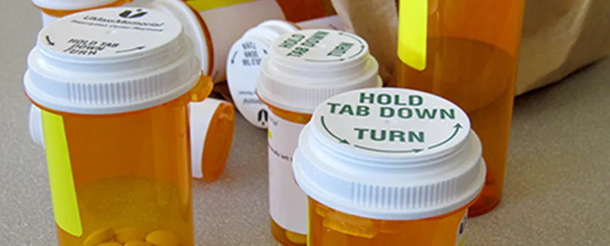 prescription medication bottles